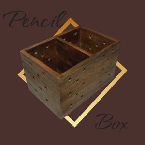 wooden pencil holder