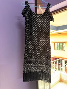 Boho Fringe Cold Shoulder Kurta