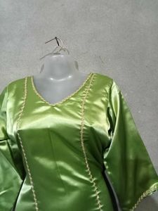 Green Satin Style Dress