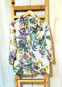 Floral Print Button-Down Shirt size-44