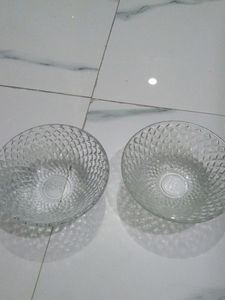 2 Small Glass Bowls