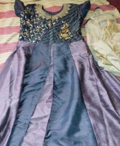 Anarkali Kurti Set With Pant And Dupatta