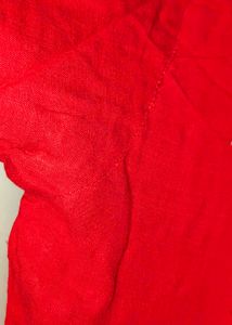 Red Embellished Kurti Set