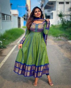 Elegant Green Anarkali Kurta Pushpa suit