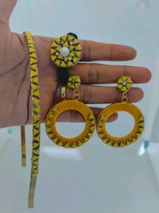 Yellow Hoop Earrings