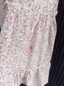 Floral Print Tiered Midi Dress