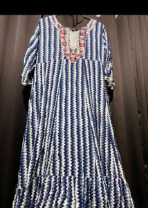 Ethnic Blue Striped Kurta