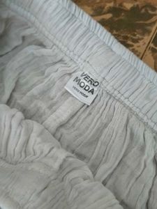 White linen pants