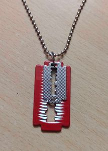 Unique Razor Blade Pendant Necklace