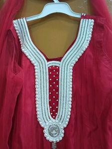 Red Anarkali Suit