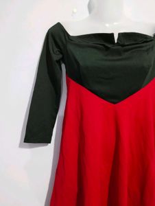 RED AND BLACK DRESS