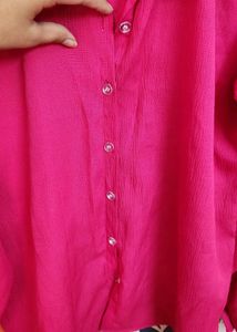 Pink Button-Down Top