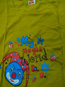 Cute 'My Magic World' t shirt for girls