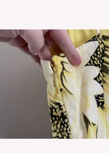 Sunflower Print Mini Dress