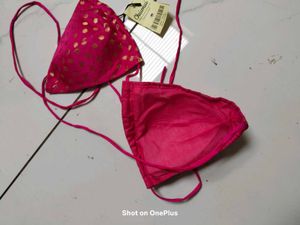 Chiumui Bikini Top - Pink &amp; Gold