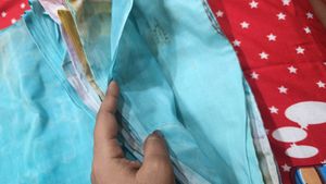 Cotton Silk Light Blue Colour Saree