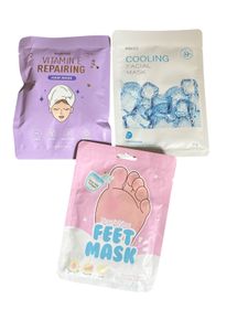 Face Hair And Feet mask Combo
