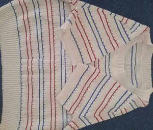 Striped Knit Crop Top