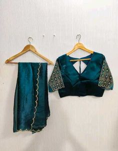 Saree With Stiched Blouse
