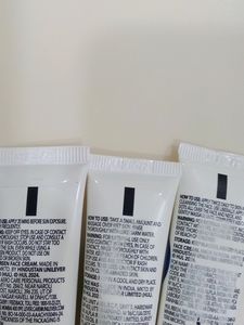Tinted Sunscreen, Cleanser, Moisturizer Cream