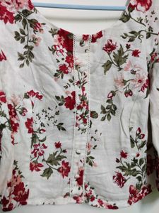 Floral Printed Puff sleeves Top