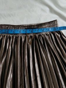 Shiny Pleated Skirt