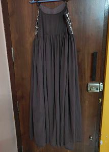 Anarkali Long Dress Brown Colour