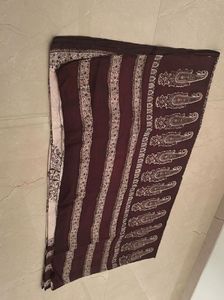 Coffee Brown  &amp; Cream  silk Saree