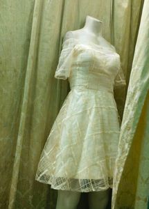 Cream Off-Shoulder Dress