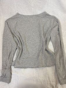 Sassy Gray Long Sleeve Top