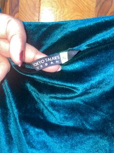 Tokyo Talkies Emerald Green Velvet Slip Dress XL