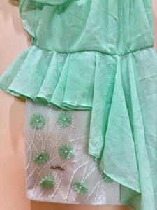 Mint Green Asymmetrical Party Dress
