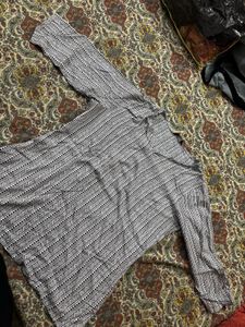 Striped V-Neck Short Kurti | XXL
