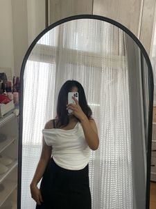 Chic Off-White Ruched Tube Top by UPTOWNE