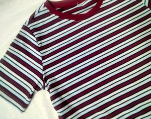 Striped Ribbed T-Shirt🌷