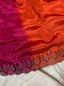 y2k two shade saree with beaded blouse