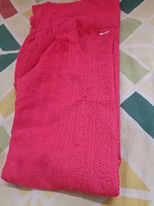 Original Chikankari Kurti Pinky Colour