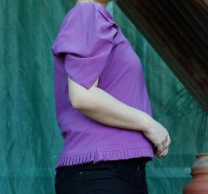 Purple Puff Sleeve Top
