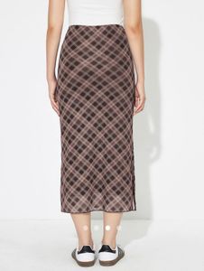 Stylish Plaid Midi Skirt