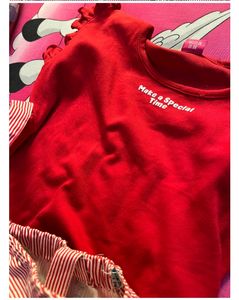 Red  Color Doongree Dress For Kid Of 4 To 5 Years