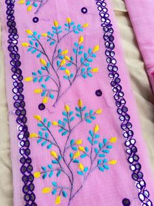 Pure Kota Doria Partywear Suit