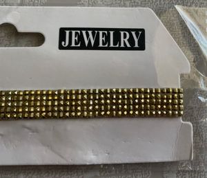 Golden Rhinestone Choker Necklace