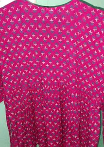 Pink Embroidered Tunic Top
