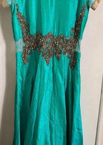 Teal Embellished Gown