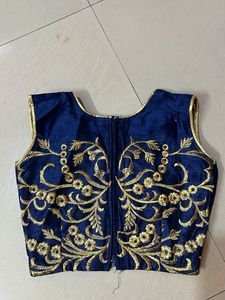 Blue Embroidered Lehenga Choli Set