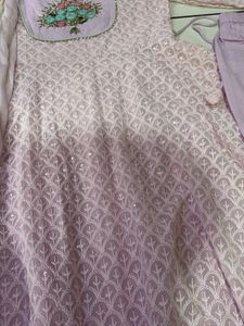 Elegant Lavender Kurta Set