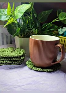 Set Of 6 Crochet Handmade Coasters