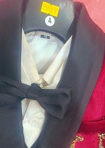 Red Velvet Blazer with Chain Detail