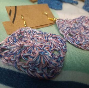 Crochet Granny Square Earrings