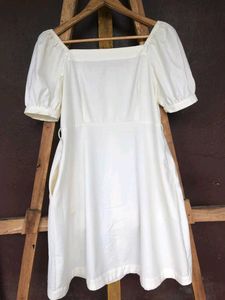 Cream Short Dress.